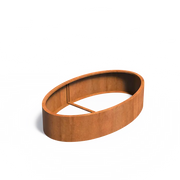 Maceta ovalada de acero corten de 200 x 120 x 40 cm