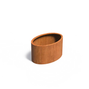 Maceta ovalada de acero corten de 120 x 80 x 60 cm