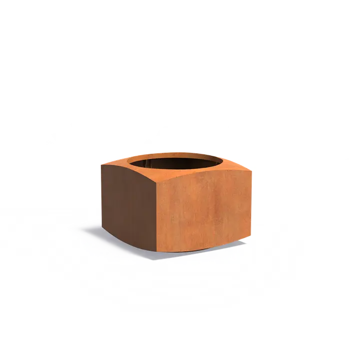 Cortenstaal Plantenbak Vierkant 80 x 80 x 60 cm