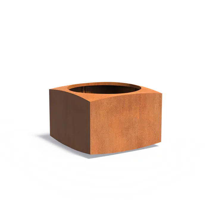 Cortenstaal Plantenbak Vierkant 100 x 100 x 70 cm