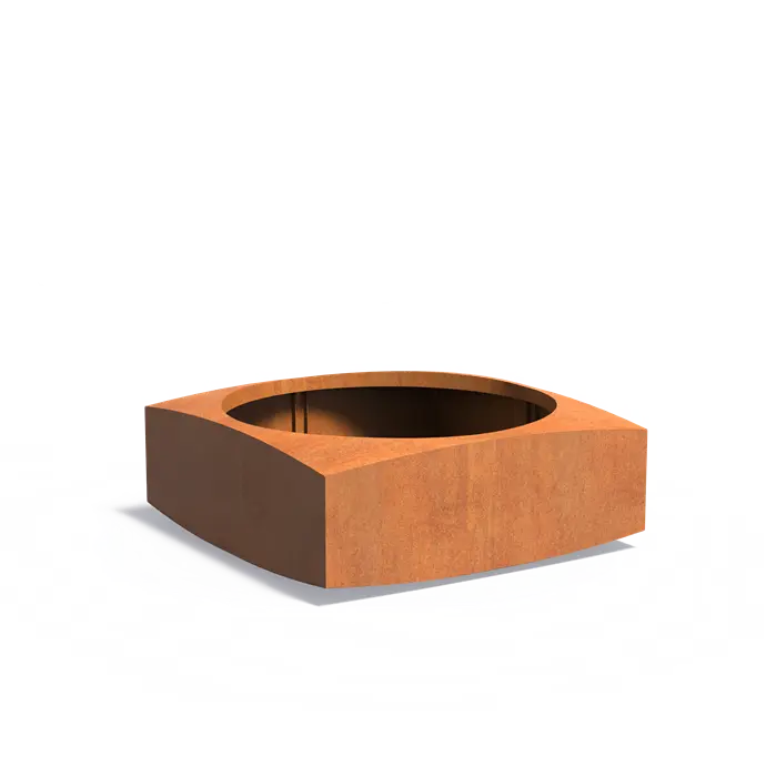 Cortenstaal Plantenbak Vierkant 120 x 120 x 45 cm