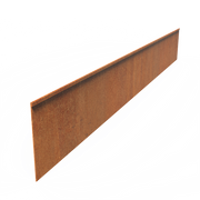 Bordure en acier Corten - 230 x 29 cm - Lot de 5 - Bord supérieur aplati - Épaisseur : 3 mm