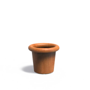 Cortenstaal Plantenbak Rond 70 x 60 cm - Met Rand