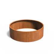 Maceta redonda de acero corten de 200 x 60 cm - Sin base