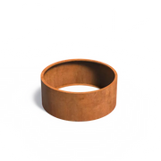 Maceta redonda de acero corten de 150 x 60 cm - Sin base