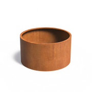Maceta redonda de acero corten de 150 x 80 cm - Sin base