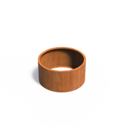 Fioriera rotonda in acciaio Corten 120 x 60 cm - Senza fondo
