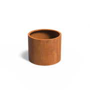 Jardinière ronde en acier Corten 100 x 80 cm - Sans fond