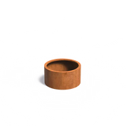 Pot de fleurs rond en acier Corten 80 x 40 cm - Sans fond