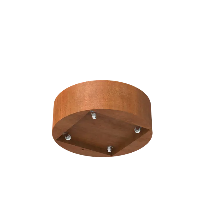 Cortenstaal Plantenbak Rond Op Wielen Ø120 x 40 cm