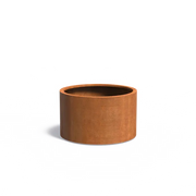 Cortenstaal Plantenbak Rond Op Wielen Ø100 x 60 cm