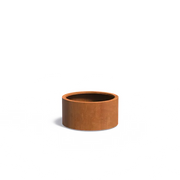 Cortenstaal Plantenbak Rond Op Wielen Ø80 x 40 cm