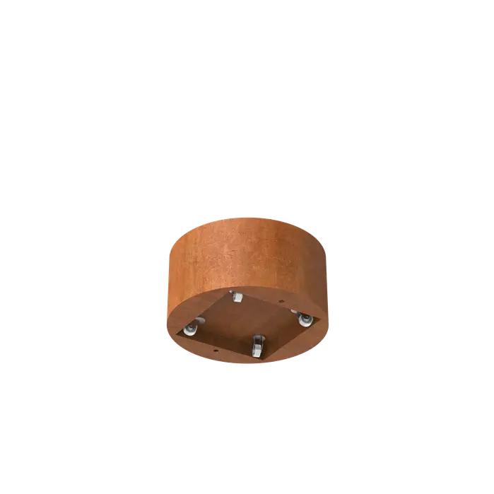Cortenstaal Plantenbak Rond Op Wielen Ø80 x 40 cm