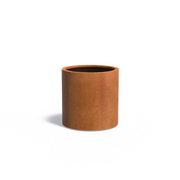 Cortenstaal Plantenbak Rond Op Wielen Ø80 x 80 cm