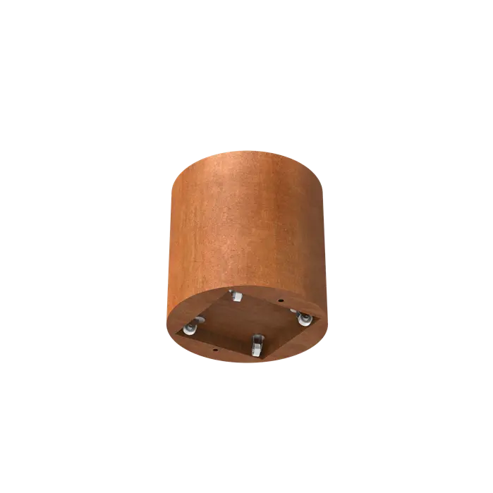 Cortenstaal Plantenbak Rond Op Wielen Ø80 x 80 cm