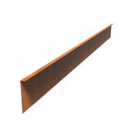 Cortenstaal Borderrand - 230 x 20 cm - 5 Stuks - Gezette Bovenrand - 3 mm dik