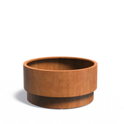 Fioriera rotonda in acciaio Corten 120 x 60 cm