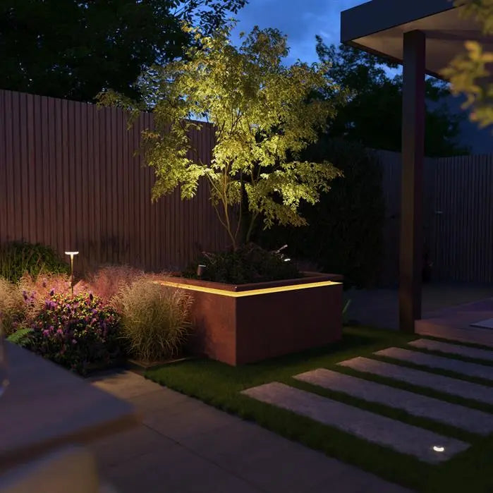 Cortenstaal Plantenbak in-lite ready opzetrand 120 x 120 x 8.9 cm