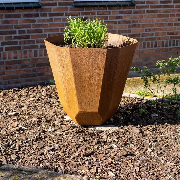 Jardinière en acier Corten Facet 100 x 60 cm