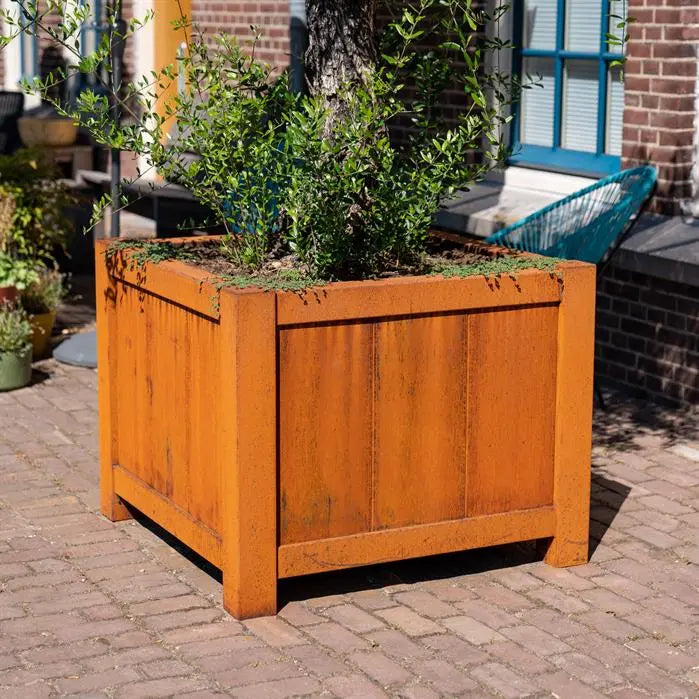 Cortenstaal Plantenbak Op Poten 80 x 80 x 80 cm