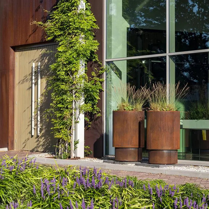 Corten Steel Planter Round 100 x 75 cm