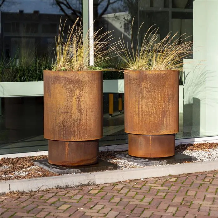 Corten Steel Planter Round 100 x 75 cm