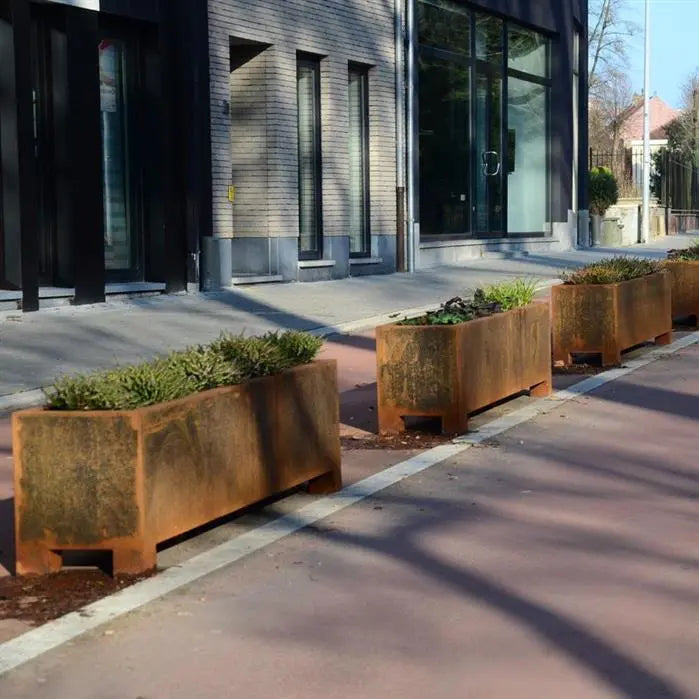 Cortenstaal Plantenbak Op Poten 120 x 120 x 80 cm