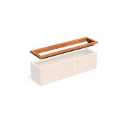 Cortenstaal Plantenbak in-lite ready opzetrand 150 x 40 x 8.9 cm