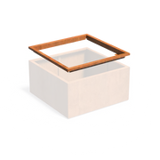 Cortenstaal Plantenbak in-lite ready opzetrand 120 x 120 x 8.9 cm