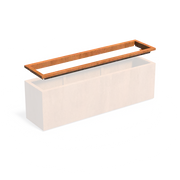 Cortenstaal Plantenbak in-lite ready opzetrand 200 x 50 x 8.9 cm