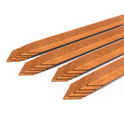 Corten steel poles - 20x - 30x30x600 mm - picket pole