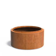 Cortenstaal Plantenbak Rond 120 x 60 cm - Met Rand