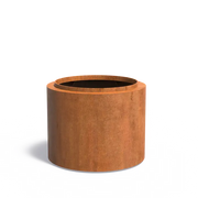 Corten Steel Planter Round 100 x 80 cm - With Edge