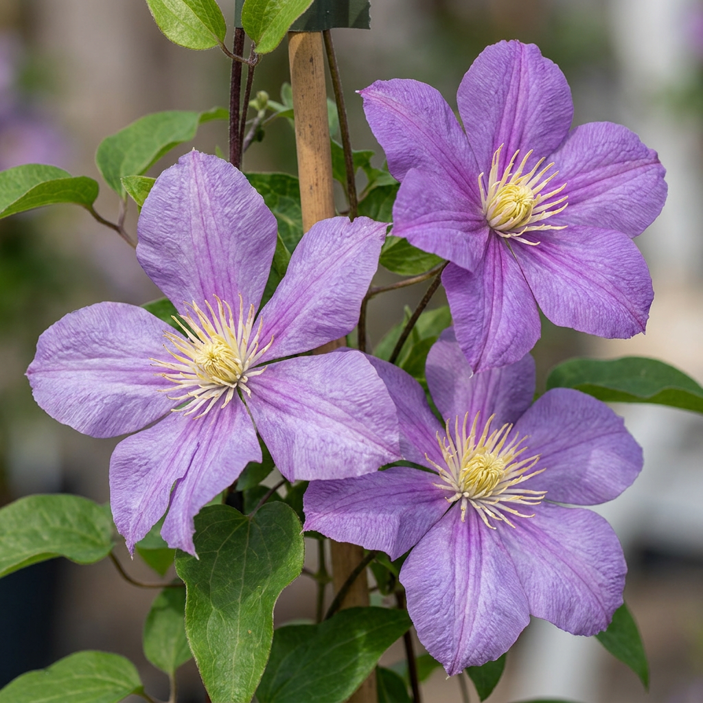Clematis Justa - Bosrank 4x - Licht Blauw - Klimplant - Ø9cm - ↕35cm