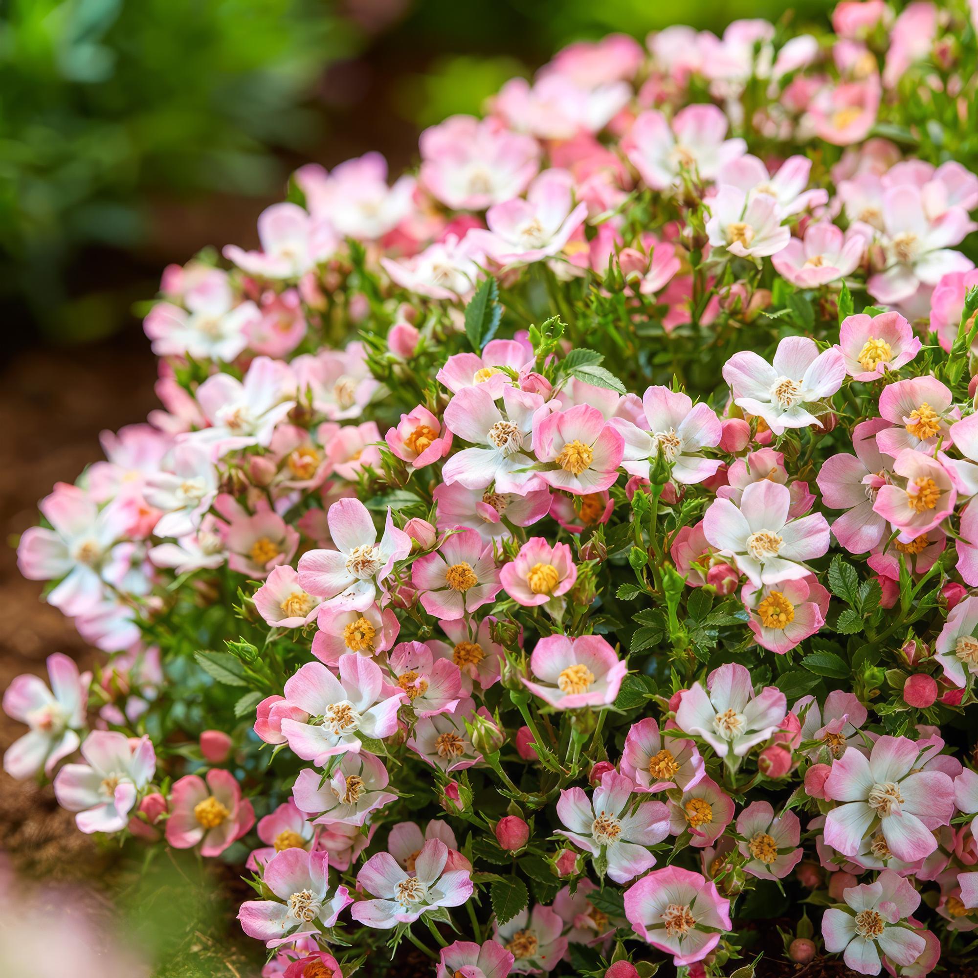 Rosa Cutie Pie - Roos - Winterhard - Roze - 1 Plant - Pot 12cm - Hoogte Hoogte 20-25cm