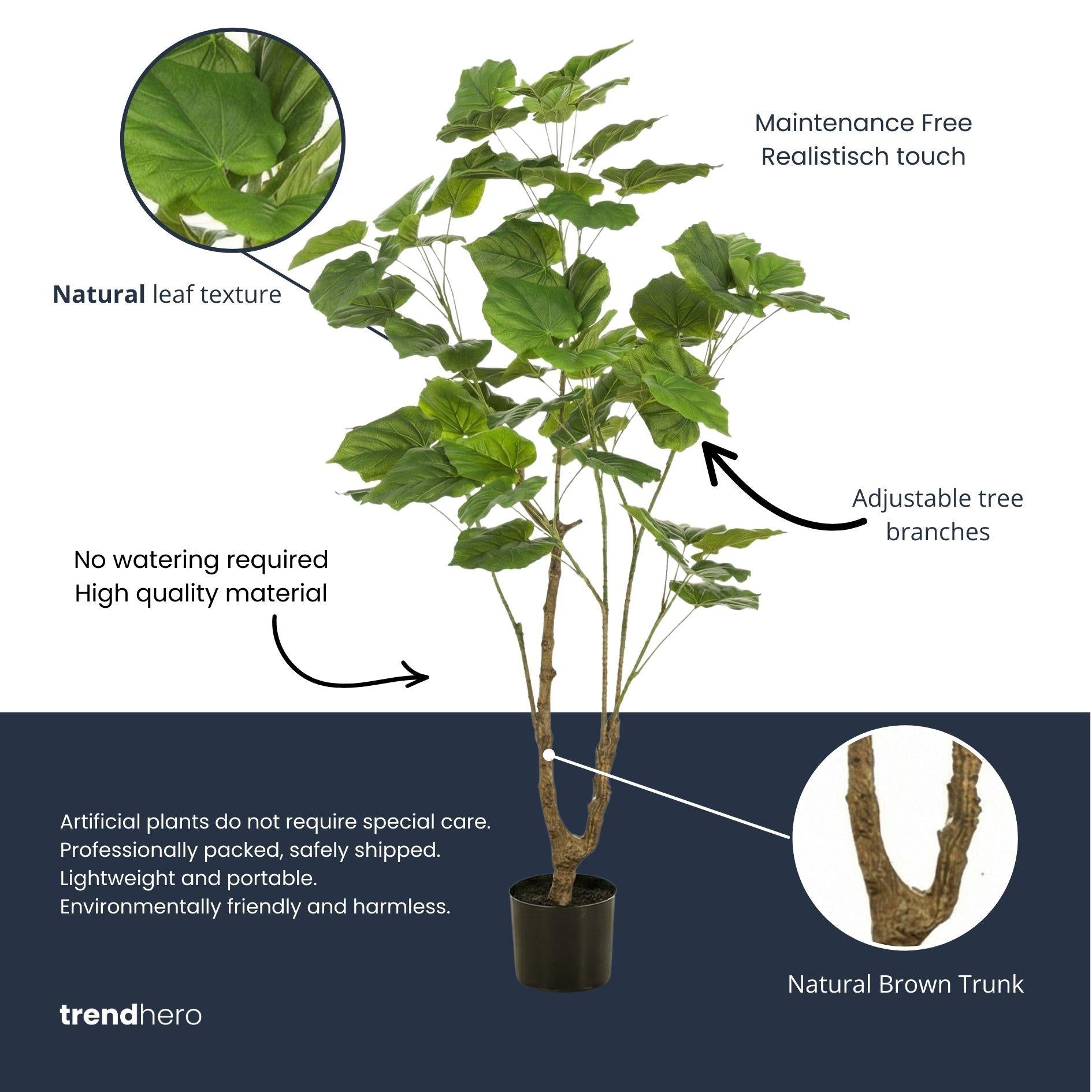 Ficus Schirmbaum 125 cm - Künstliche Pflanze