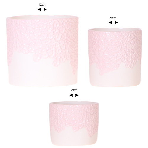 Kolibri Company | Combi deal | Bloom sierpot roze – set 6 cm + 9 cm + 12 cm