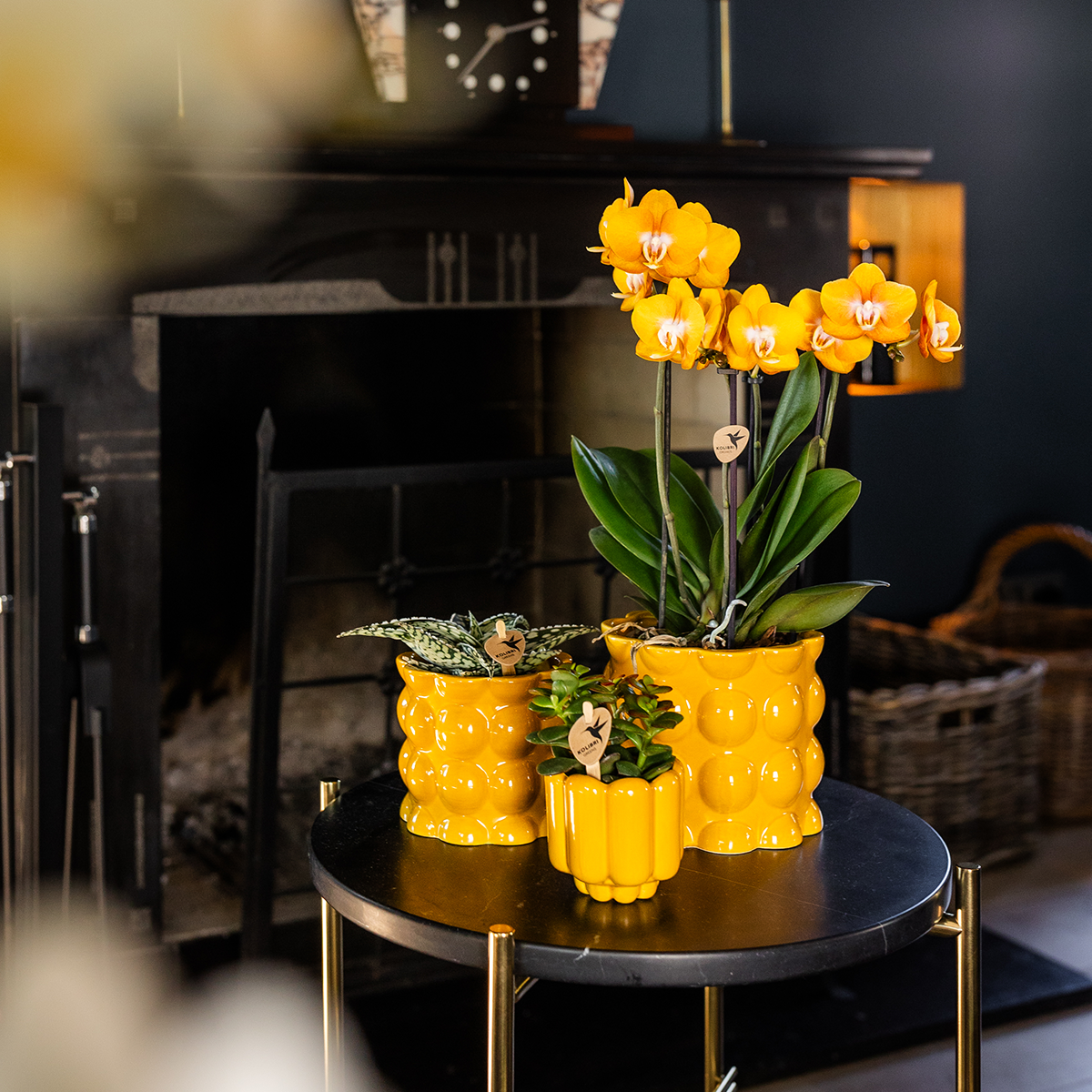 Kolibri Home | Retro Shine sierpot - Yellow - Ø6cm