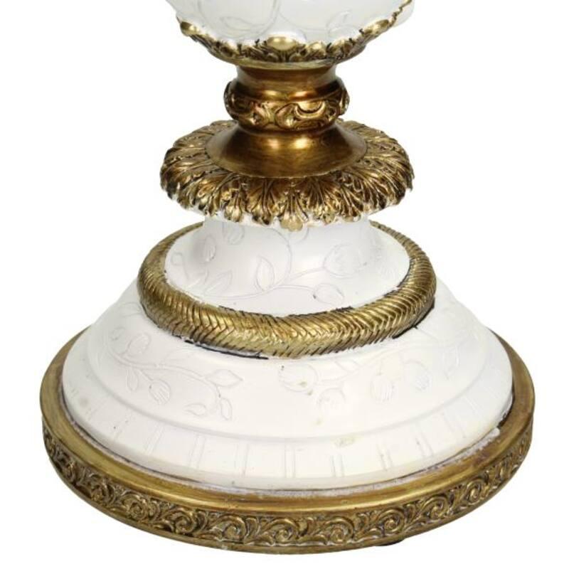 Candeliere con uccello bianco - ↑ 40 cm