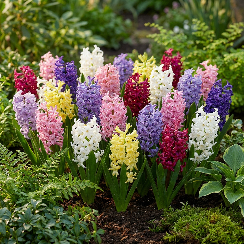 40 mudas de jacinto - Bulbos de flores - Mistura de jacintos - Diversos - Floração da primavera - Tamanho do bulbo 14/15