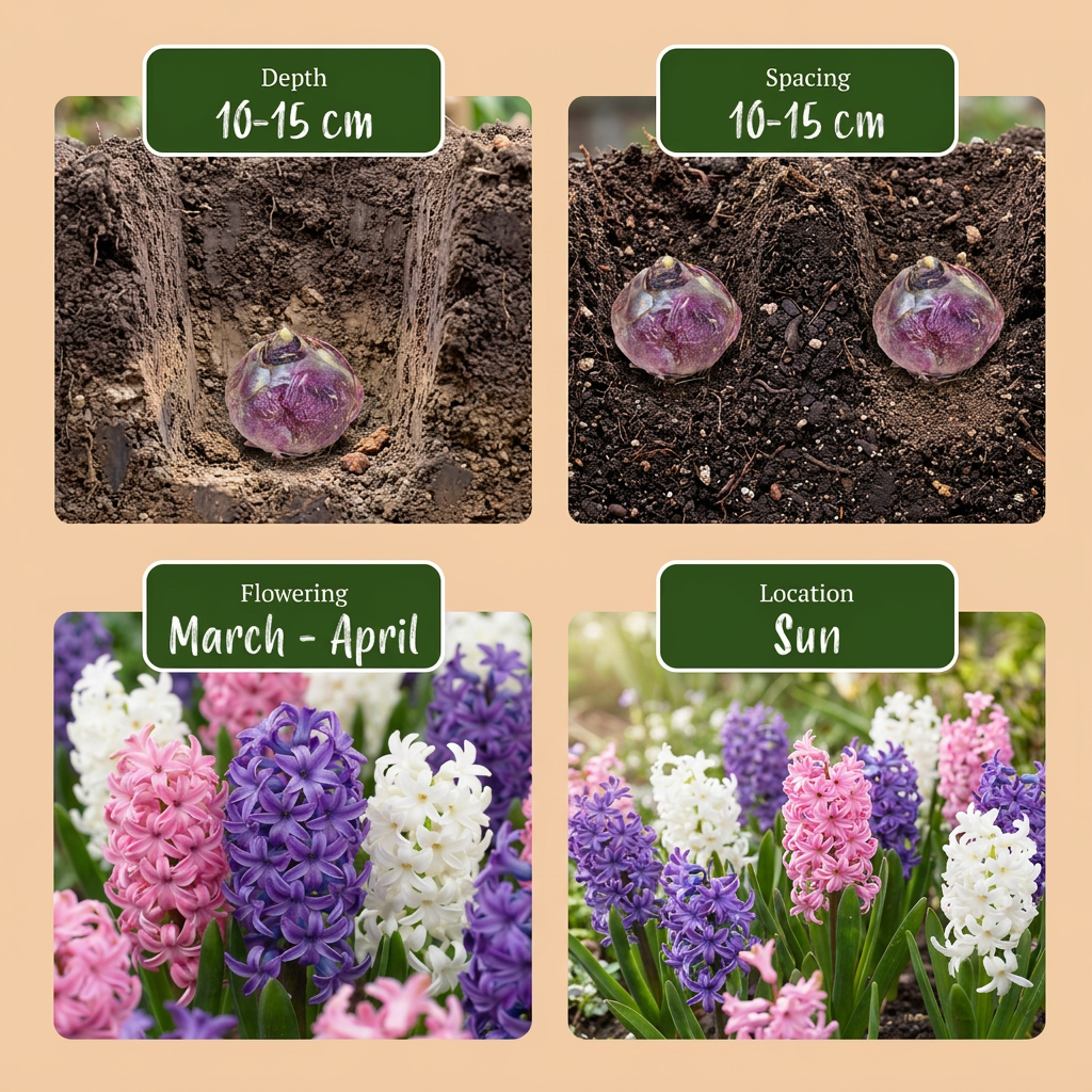 80 bulbes de jacinthe Pastel Mix - Jacinthe Pastel Mix - Pastel - Floraison printanière - Calibre 14/15