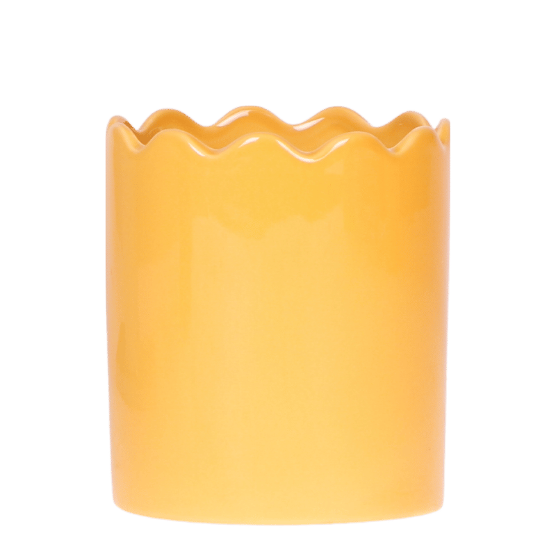 Kolibri Home | Curve sierpot - Mosterdgeel - Ø9cm