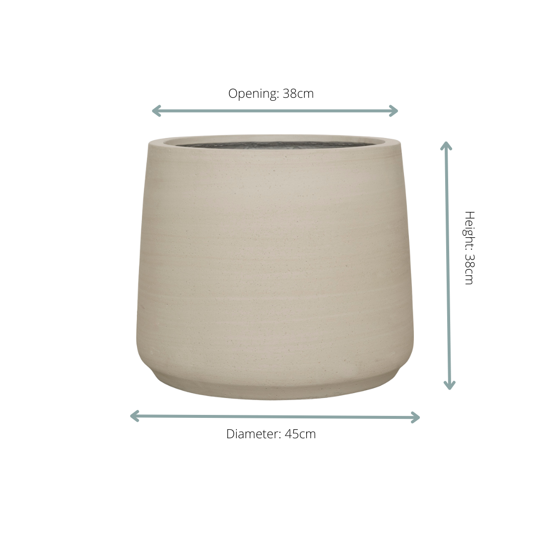 Jumbo Patt Beige Washed - Durchmesser 45 x Höhe 38 cm