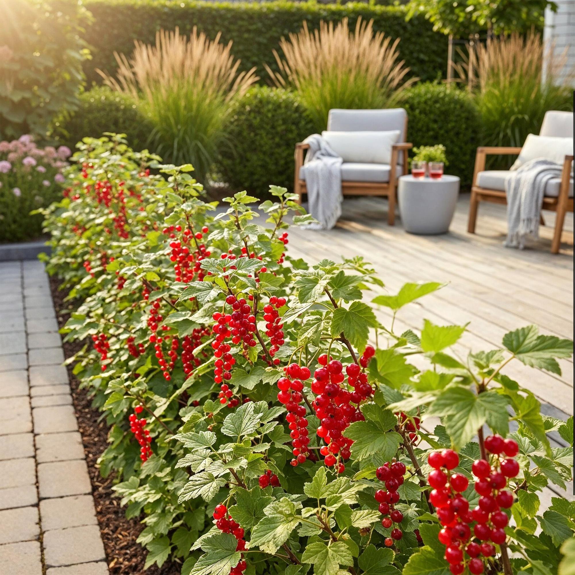 Rode Bes - Ribes rubrum Jonkheer van Tets  - Winterhard - 3 Planten - Pot 9 cm - Rode Bes