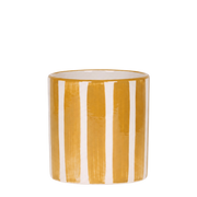 Kolibri Home | Painted Stripe sierpot - Geel - Ø9cm
