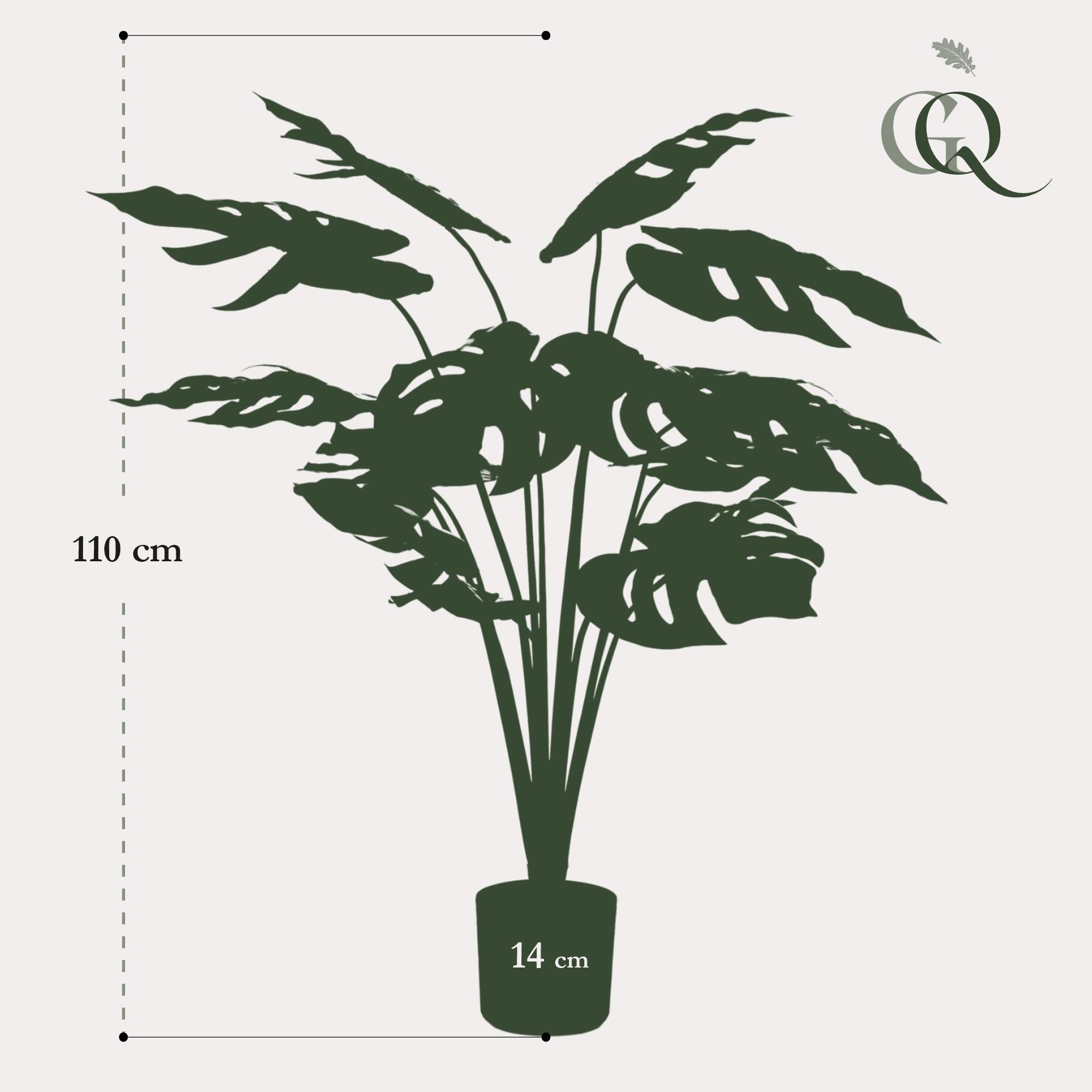 Monstera Deliciosa - pianta artificiale - 95 cm