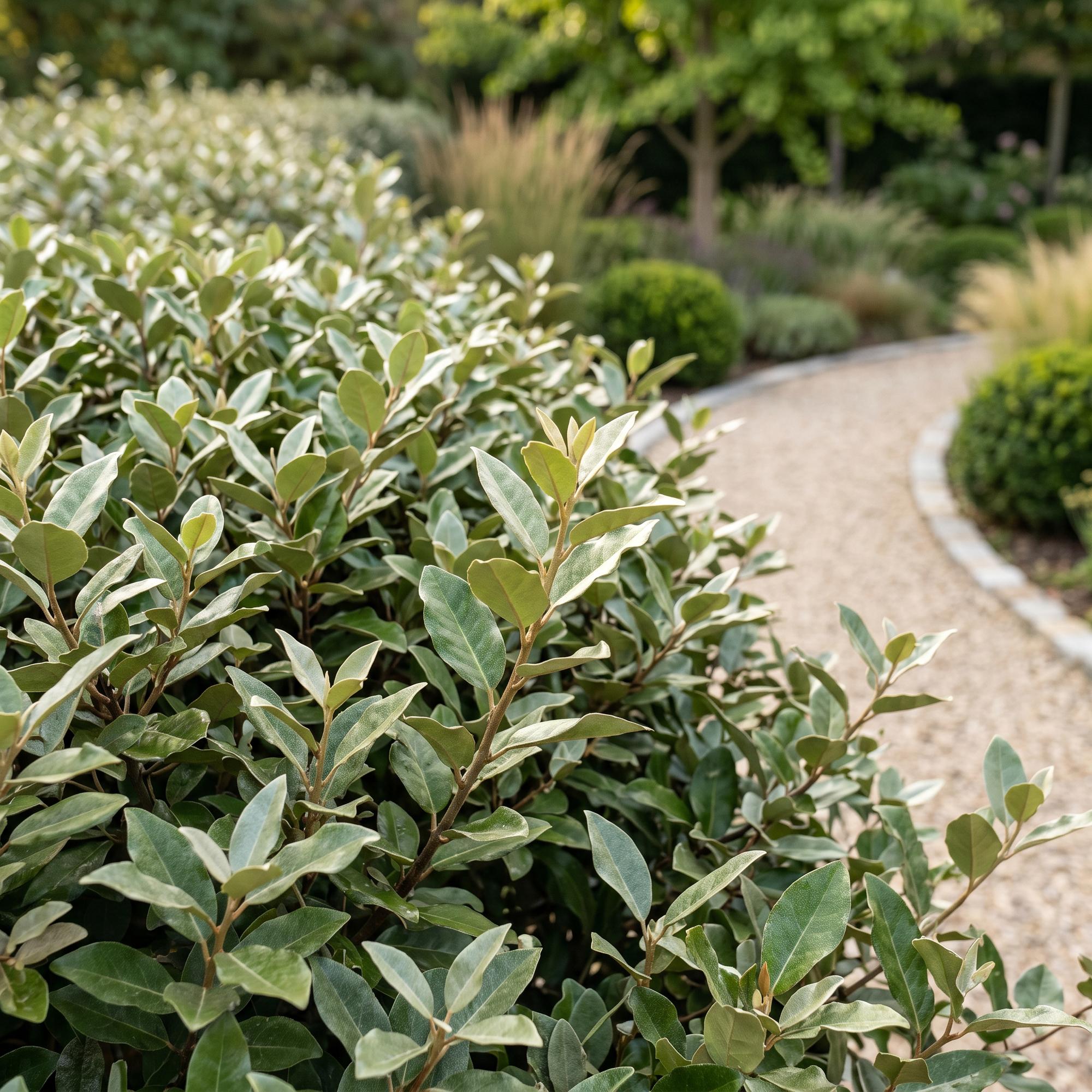 Eleagnus ebbingei Compacta - Olijfwilg 24x - Haagplanten - Groenblijvend - Grijs - Pot 9cm - Hoogte 25-35cm