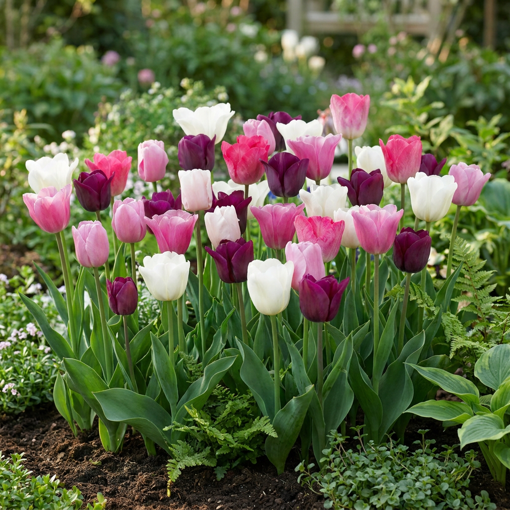 48x Tulipa Pastel mix - Bloembollen - Pastel tulp mix - Diversen - Voorjaarsbloeier - Bolmaat 11/12