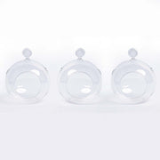 Kerstbal glas - Set van 3 - Transparant met haakje - D10.5 H8 cm - Kerstmis