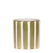Kolibri Home | Painted Stripe sierpot - Groen - Ø9cm